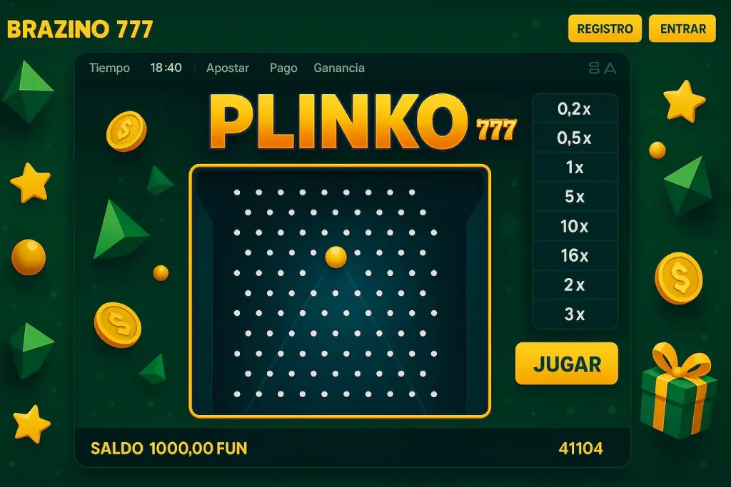Plinko juego en Brazino777 México